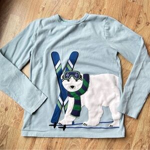 Mini Boden Polar Bear Ski Shirt Size 11-12